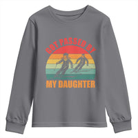 Funny Skiing Ski Dad Youth Sweatshirt Got Passed By My Daughter Retro Vintage - Wonder Print Shop