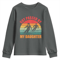 Funny Skiing Ski Dad Youth Sweatshirt Got Passed By My Daughter Retro Vintage - Wonder Print Shop