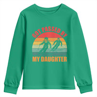 Funny Skiing Ski Dad Youth Sweatshirt Got Passed By My Daughter Retro Vintage - Wonder Print Shop