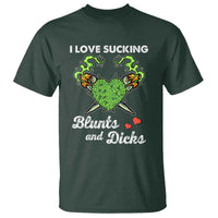 Funny Valentine's Day Weed Cannabis Marijuana T Shirt I Love Sucking Blunts And Dicks