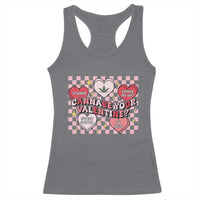 Funny Valentine's Day Weed Cannabis Marijuana Racerback Tank Top Cannabe Your Valentine Heart