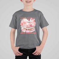 Funny Books Are My Love Language T Shirt For Kid Book Lovers Coffee Valentine's Day