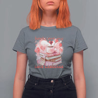 Funny Books Are My Love Language T Shirt For Women Book Lovers Coffee Valentine's Day