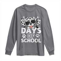 Funny 101 Days Of School Dalmatian Dog Long Sleeve Shirt 100th Day Of School