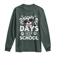 Funny 101 Days Of School Dalmatian Dog Long Sleeve Shirt 100th Day Of School