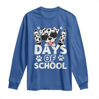 Funny 101 Days Of School Dalmatian Dog Long Sleeve Shirt 100th Day Of School