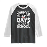 Funny 101 Days Of School Dalmatian Dog Raglan Shirt 100th Day Of School