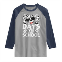 Funny 101 Days Of School Dalmatian Dog Raglan Shirt 100th Day Of School