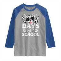 Funny 101 Days Of School Dalmatian Dog Raglan Shirt 100th Day Of School