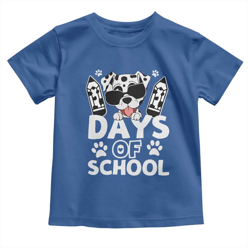 Funny 101 Days Of School Dalmatian Dog Toddler T Shirt 100th Day Of School
