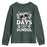 Funny 101 Days Of School Dalmatian Dog Youth Sweatshirt 100th Day Of School