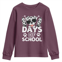 Funny 101 Days Of School Dalmatian Dog Youth Sweatshirt 100th Day Of School