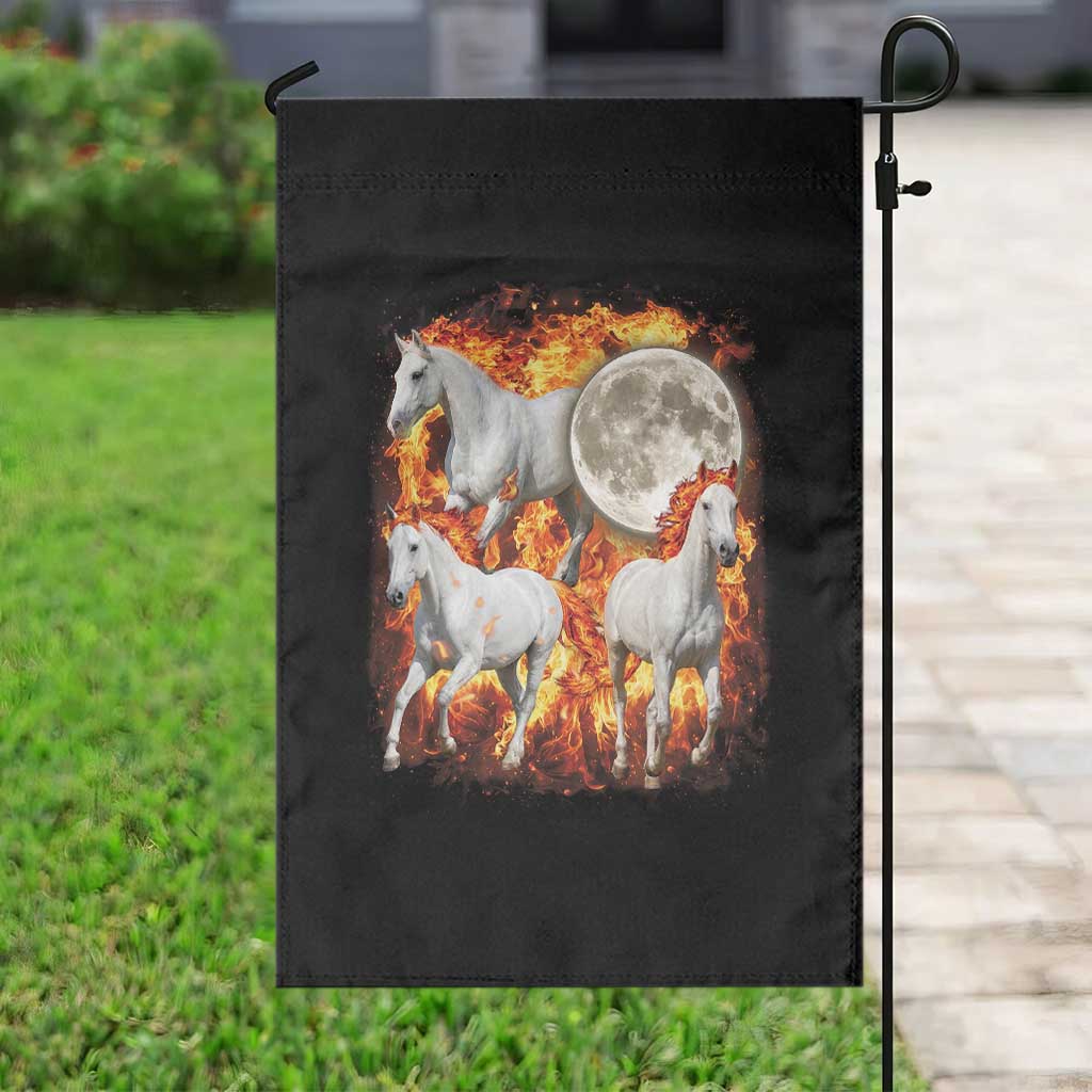 3 Fire Horses Moon Equestrian Garden Flag Year Of The Fire Horse Joke