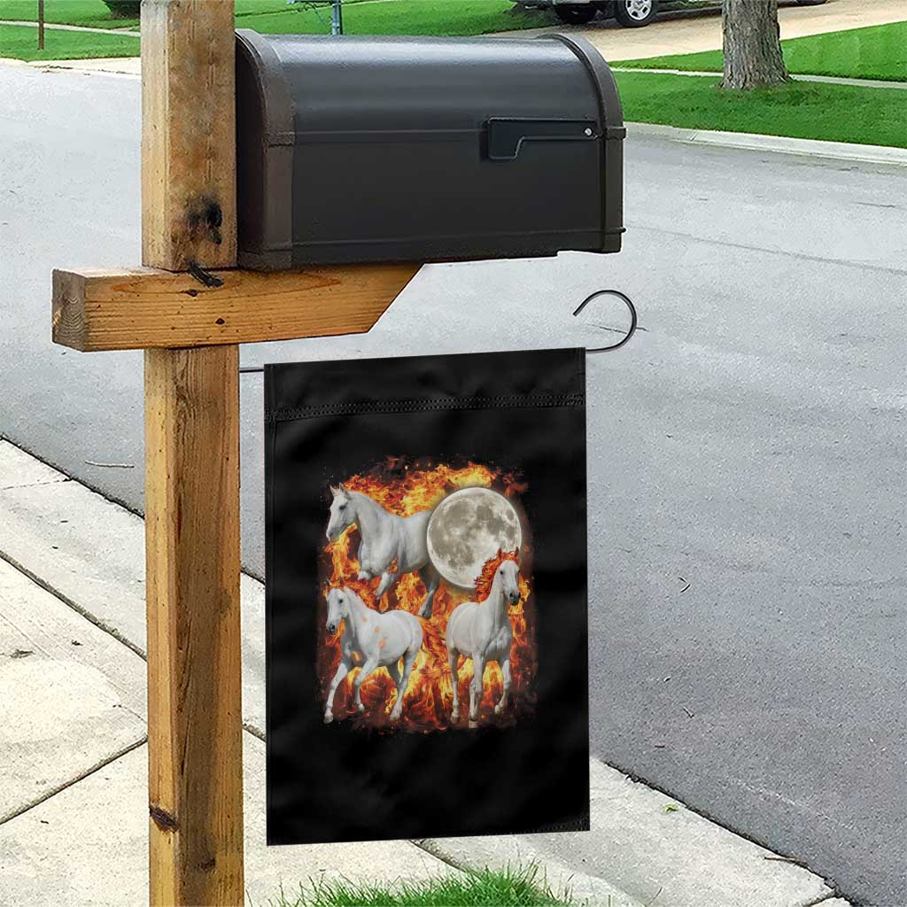 3 Fire Horses Moon Equestrian Garden Flag Year Of The Fire Horse Joke