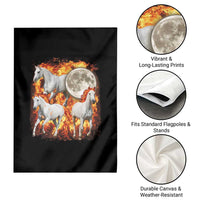 3 Fire Horses Moon Equestrian Garden Flag Year Of The Fire Horse Joke