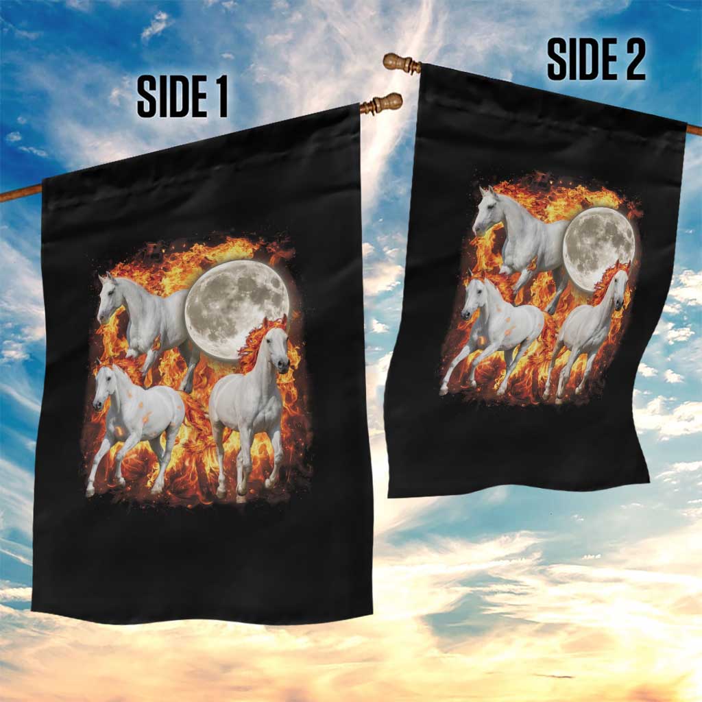 3 Fire Horses Moon Equestrian Garden Flag Year Of The Fire Horse Joke