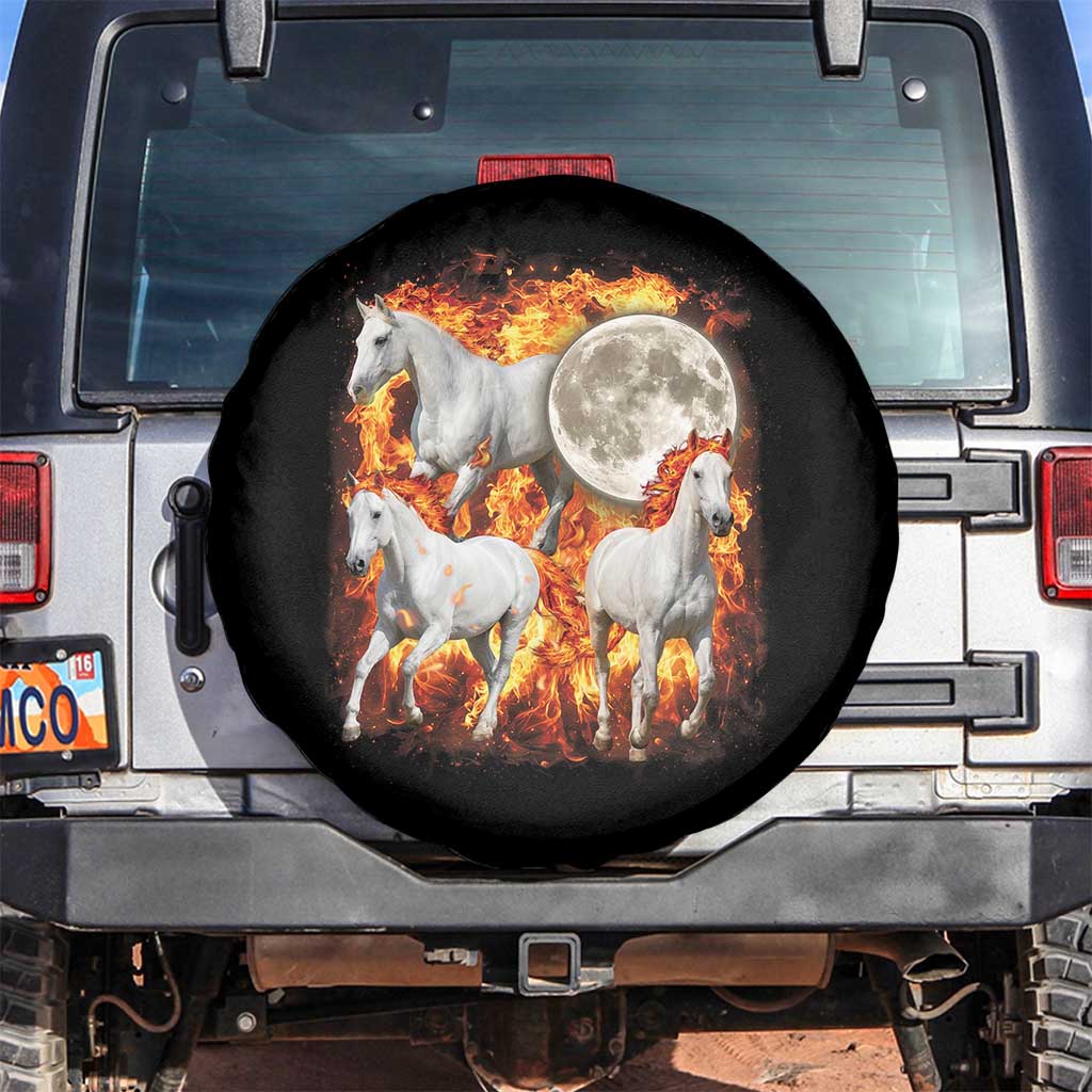 3 Fire Horses Moon Equestrian Spare Tire Cover Year Of The Fire Horse Joke