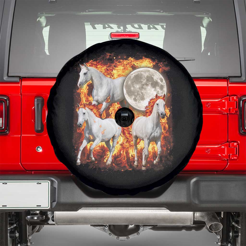 3 Fire Horses Moon Equestrian Spare Tire Cover Year Of The Fire Horse Joke
