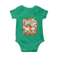3 Fire Horses Moon Equestrian Baby Onesie Year Of The Fire Horse Joke