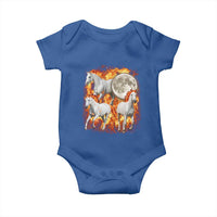 3 Fire Horses Moon Equestrian Baby Onesie Year Of The Fire Horse Joke