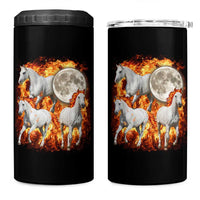 3 Fire Horses Moon Equestrian 4 in 1 Can Cooler Tumbler Year Of The Fire Horse Joke