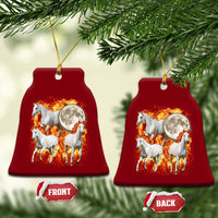 3 Fire Horses Moon Equestrian Ceramic Ornament Year Of The Fire Horse Joke