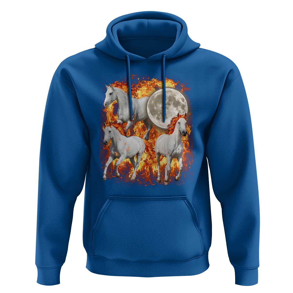 3 Fire Horses Moon Equestrian Hoodie Year Of The Fire Horse Joke