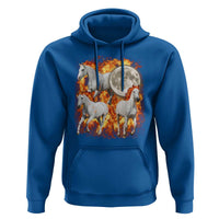 3 Fire Horses Moon Equestrian Hoodie Year Of The Fire Horse Joke