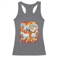 3 Fire Horses Moon Equestrian Racerback Tank Top Year Of The Fire Horse Joke
