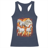 3 Fire Horses Moon Equestrian Racerback Tank Top Year Of The Fire Horse Joke