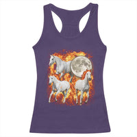 3 Fire Horses Moon Equestrian Racerback Tank Top Year Of The Fire Horse Joke