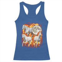 3 Fire Horses Moon Equestrian Racerback Tank Top Year Of The Fire Horse Joke