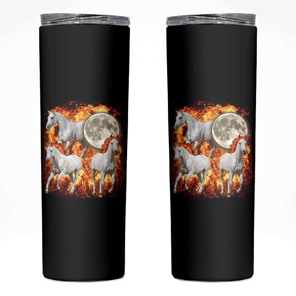 3 Fire Horses Moon Equestrian Skinny Tumbler Year Of The Fire Horse Joke