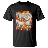 3 Fire Horses Moon Equestrian T Shirt Year Of The Fire Horse Joke