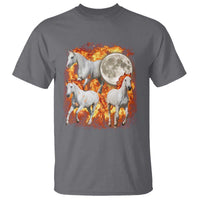 3 Fire Horses Moon Equestrian T Shirt Year Of The Fire Horse Joke