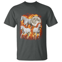 3 Fire Horses Moon Equestrian T Shirt Year Of The Fire Horse Joke