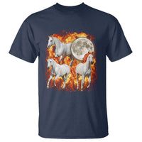 3 Fire Horses Moon Equestrian T Shirt Year Of The Fire Horse Joke