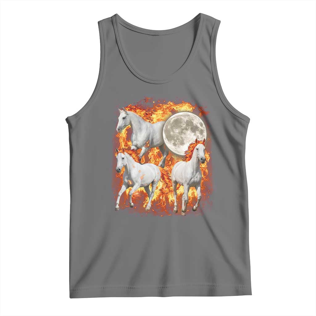 3 Fire Horses Moon Equestrian Tank Top Year Of The Fire Horse Joke