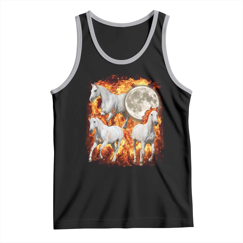 3 Fire Horses Moon Equestrian Tank Top Year Of The Fire Horse Joke