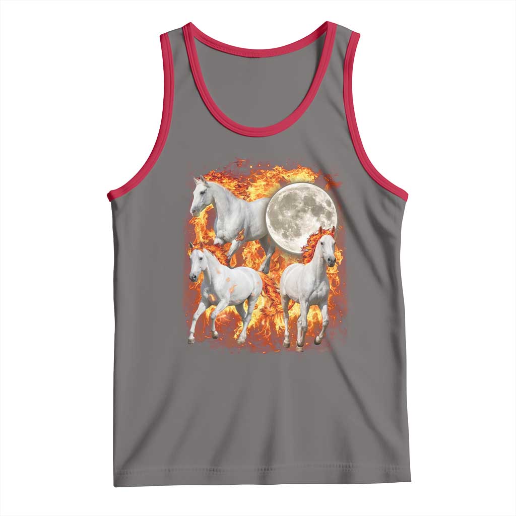 3 Fire Horses Moon Equestrian Tank Top Year Of The Fire Horse Joke
