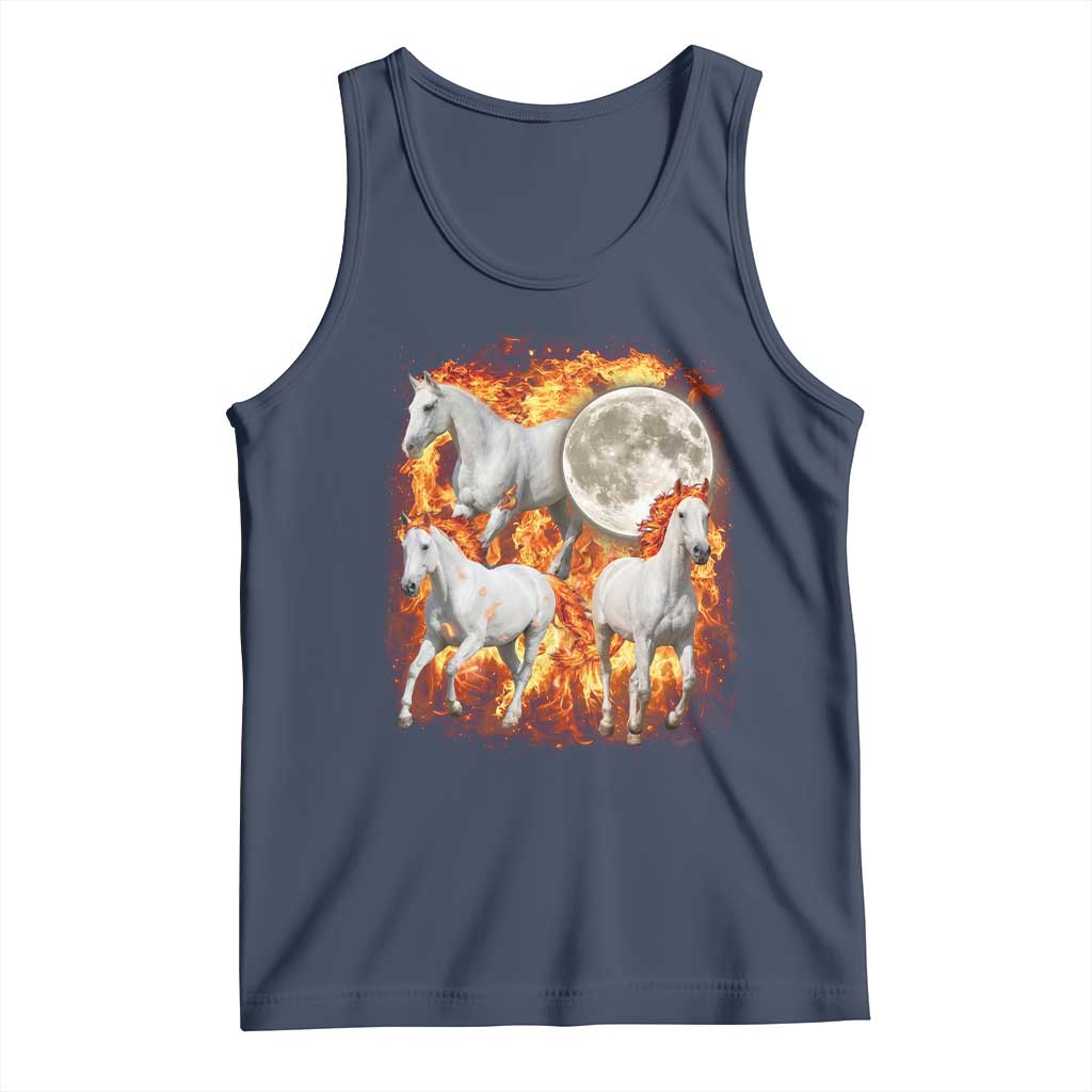 3 Fire Horses Moon Equestrian Tank Top Year Of The Fire Horse Joke