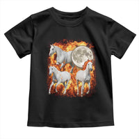 3 Fire Horses Moon Equestrian Toddler T Shirt Year Of The Fire Horse Joke