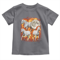3 Fire Horses Moon Equestrian Toddler T Shirt Year Of The Fire Horse Joke