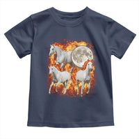 3 Fire Horses Moon Equestrian Toddler T Shirt Year Of The Fire Horse Joke