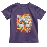 3 Fire Horses Moon Equestrian Toddler T Shirt Year Of The Fire Horse Joke
