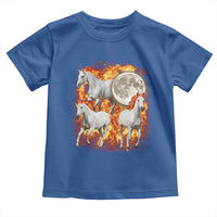 3 Fire Horses Moon Equestrian Toddler T Shirt Year Of The Fire Horse Joke