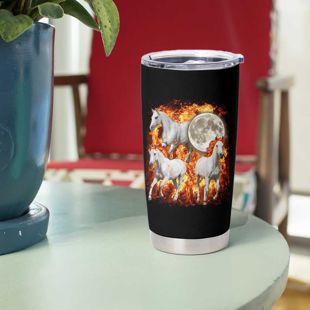 3 Fire Horses Moon Equestrian Tumbler Cup Year Of The Fire Horse Joke