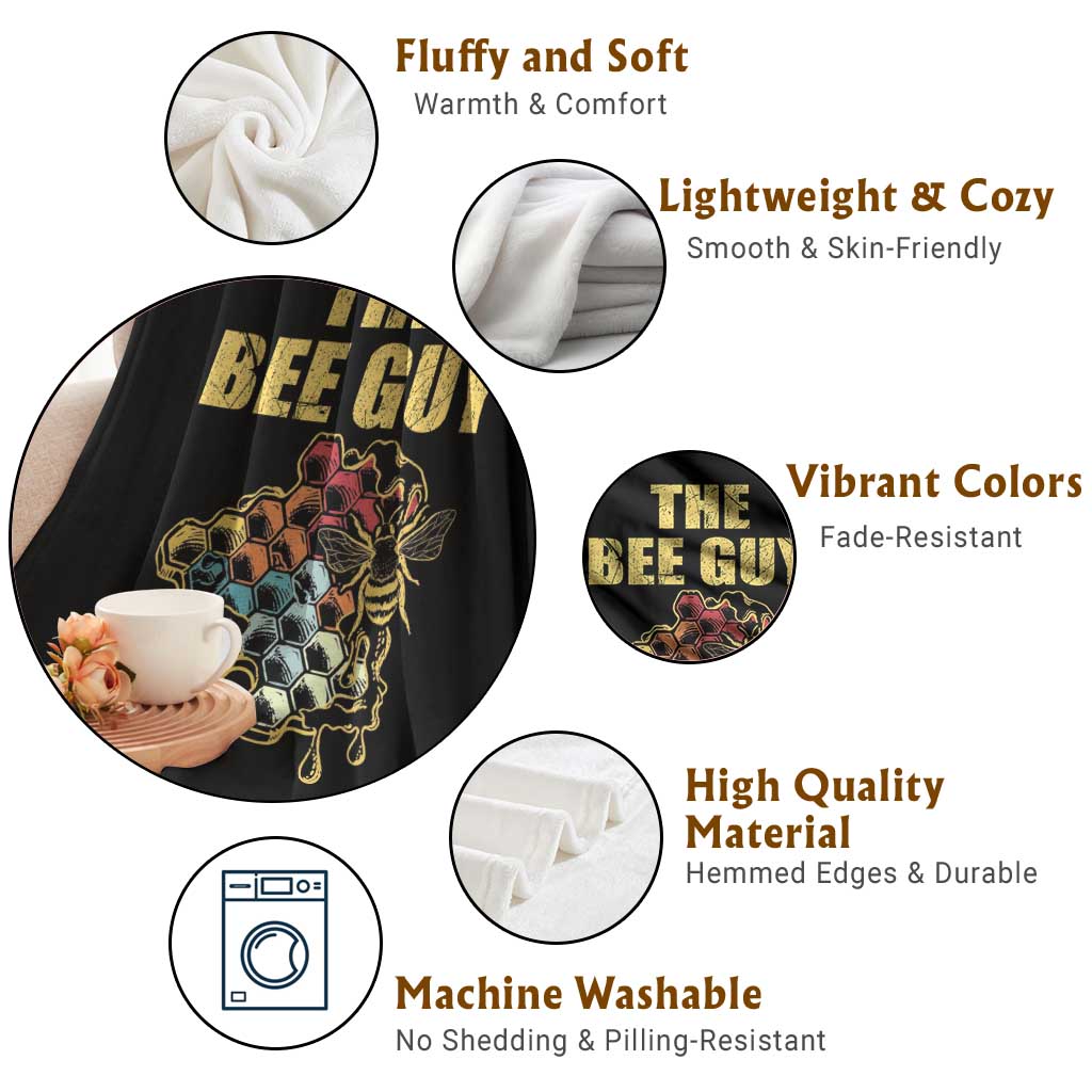 Funny Beekeeper Throw Blanket The Bee Guy Insect Animal Lover