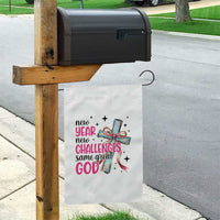 New Year New Challenges Same Great God Garden Flag Christian New Year Eve - Wonder Print Shop