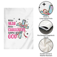 New Year New Challenges Same Great God Garden Flag Christian New Year Eve - Wonder Print Shop